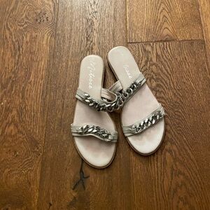 Matisse Silver Chain Accent Sandals